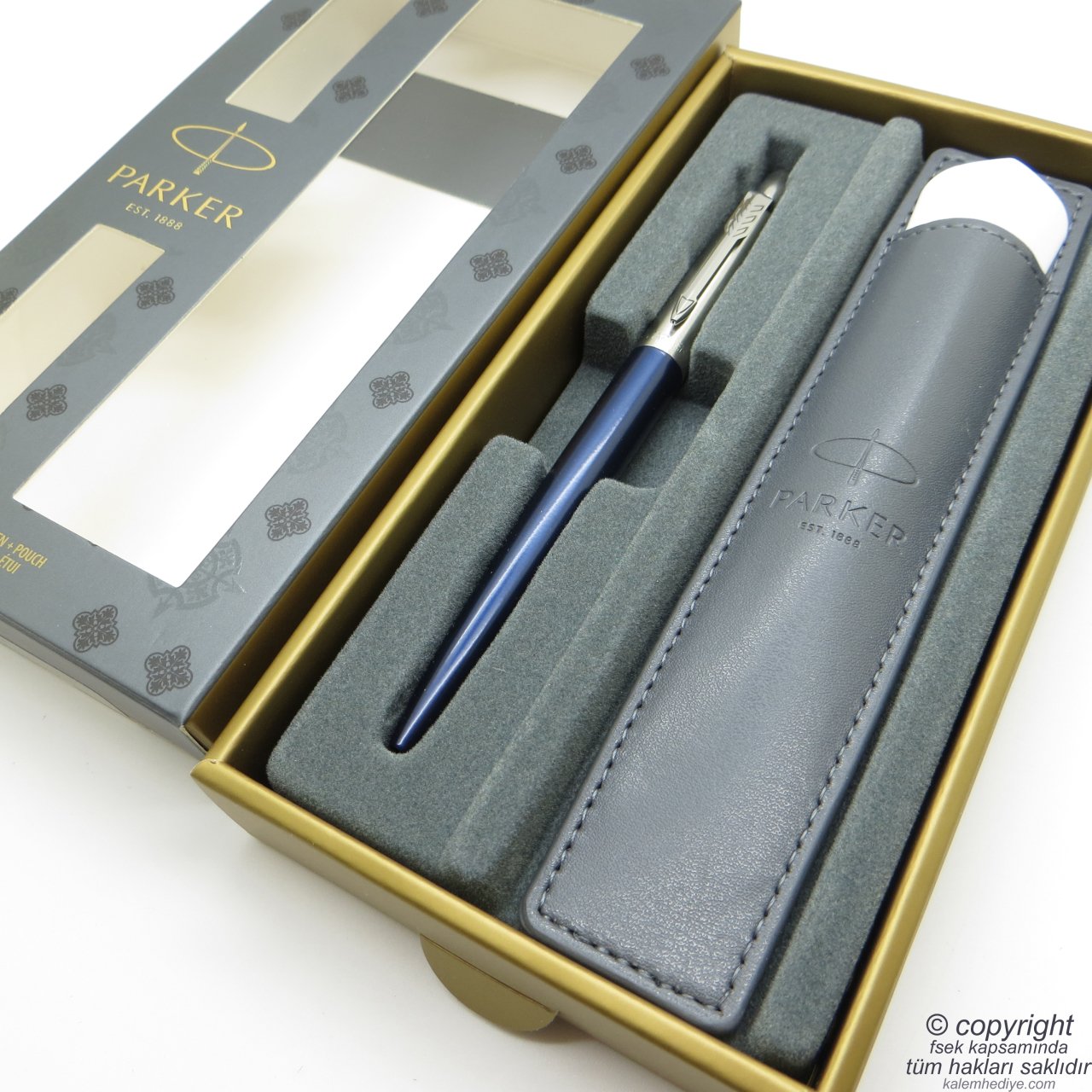 Parker Jotter Mavi CT Kılıflı Tükenmez Kalem | Parker Kalem | İsme Özel Kalem | Hediyelik Kalem
