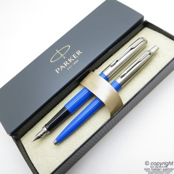 Parker Jotter Original Sky Blue Dolma Kalem + Tükenmez Kalem Set | İsme Özel Kalem | Hediyelik Kalem
