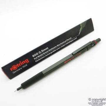 Rotring 600 Yeşil Mekanik Kurşun Kalem 0.5 mm | İsme Özel Kalem