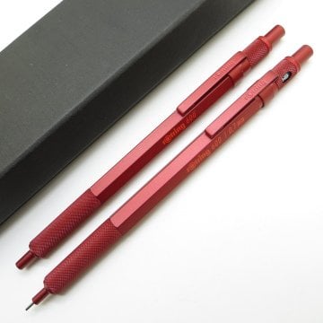 Rotring 600 Kırmızı 0.7mm + Tükenmez Kalem Seti | İsme Özel Kalem