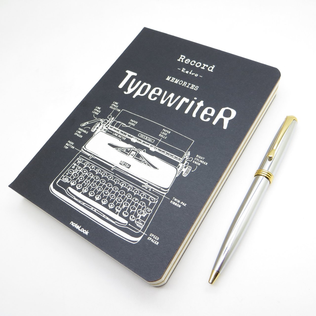 Scrikss Notelook Typewriter Multi Defter + İsme Özel Gold Krom Kalem | İsme Özel Hediye