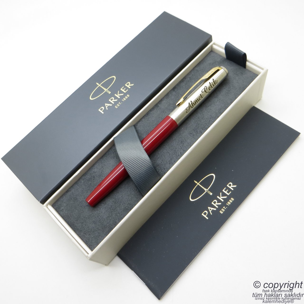 Parker Jotter Original Bordo GT Dolma Kalem | İsme Özel Kalem | Hediyelik Kalem