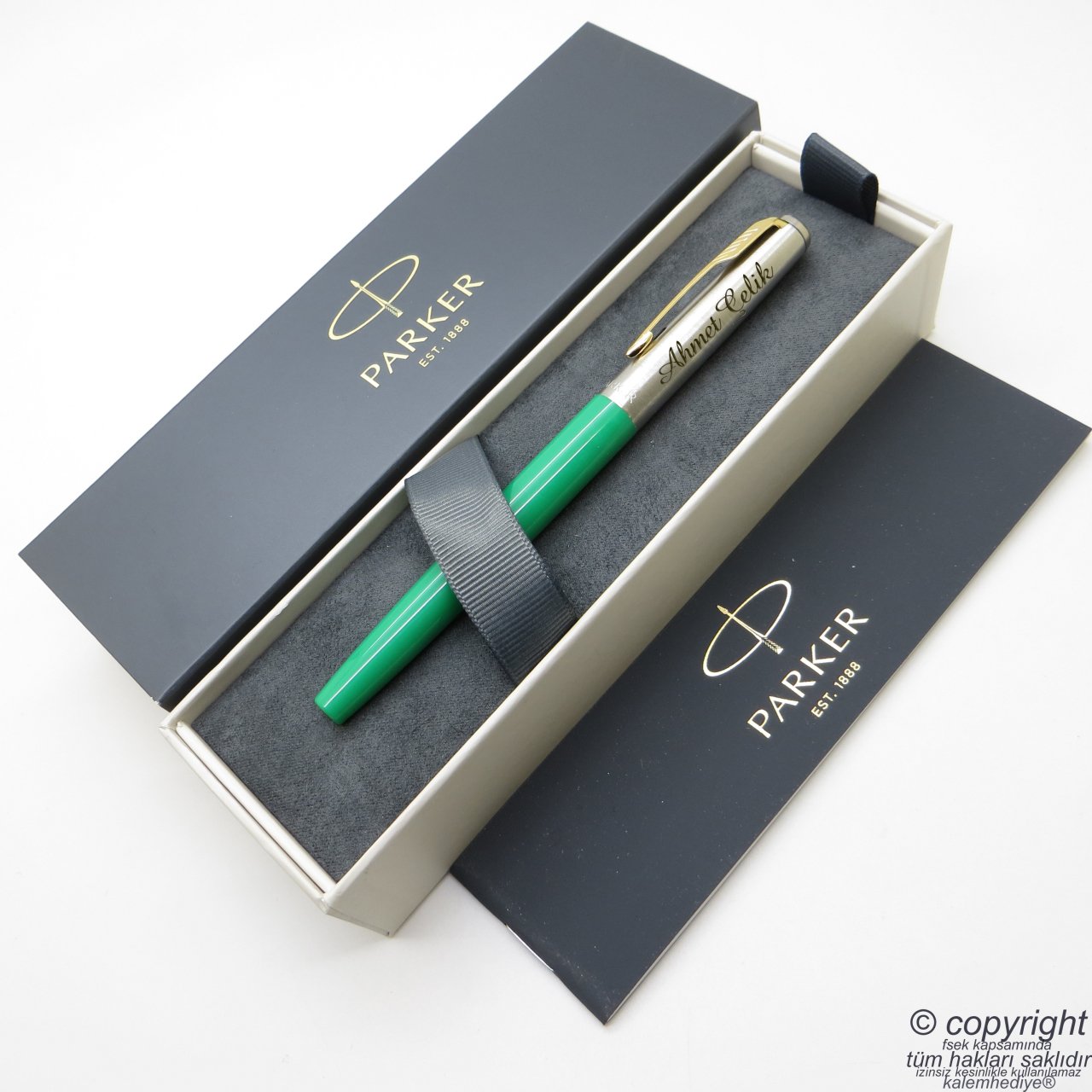Parker Jotter Original Yeşil GT Dolma Kalem | İsme Özel Kalem | Hediyelik Kalem