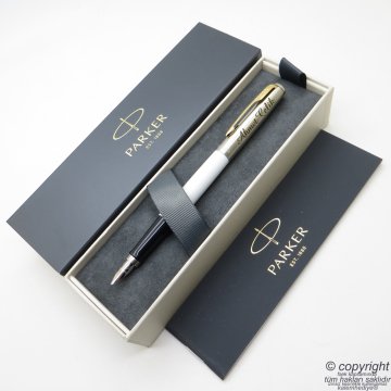 Parker Jotter Original Beyaz GT Dolma Kalem | İsme Özel Kalem | Hediyelik Kalem