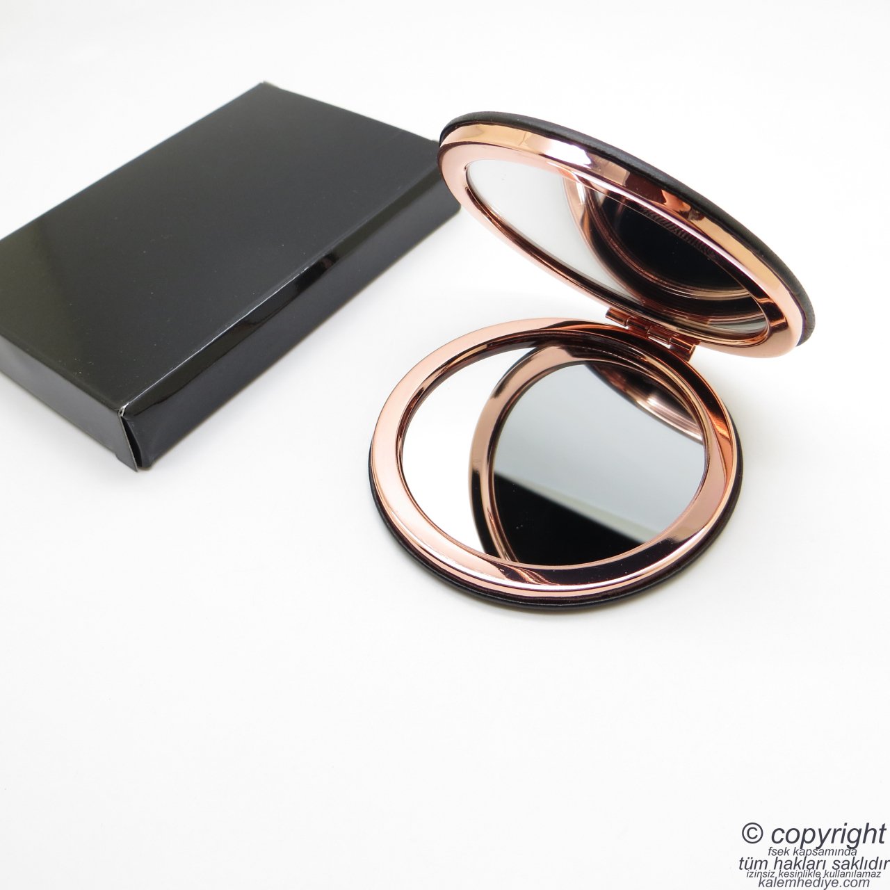 İsme Özel Rose Gold El Aynası 235 | Hediyelik Makyaj Aynası
