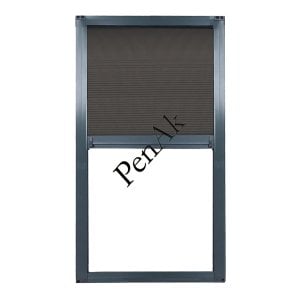 Plise Pencere Sineklik Antrasit Gri -Yükseklik 130 cm- (Pileli/Akordiyon)