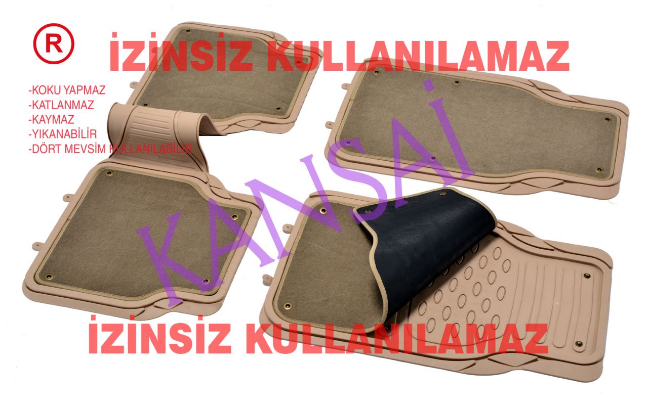 Halılı tak çıkar paspas takımı