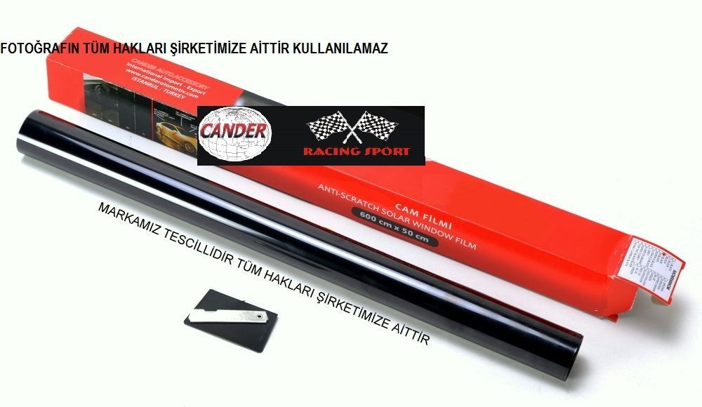 Çizilmez Cam Filmi 6 Metrex50 Cm Süper Dark Black %100 siyah