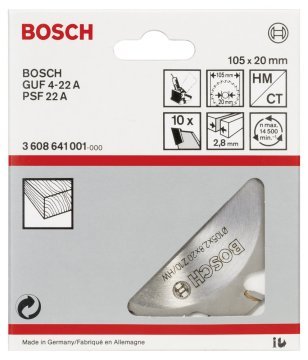 Bosch GUF 4-22 A Kesici Bıçak 20*2,8 mm 10 D