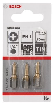 Bosch MaxGrip PH1*25 mm 3'lü