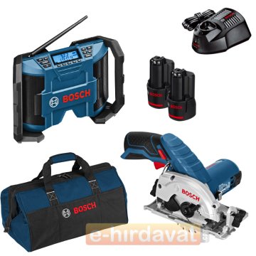 Bosch GPB 12V-10 Şantiye Radyosu + GKS 12V-26 Akülü Daire Testere