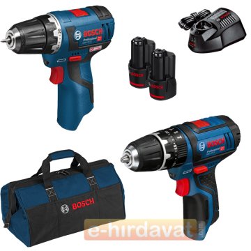 Bosch GSR 12V-20 EC Delme Vidalama + GSB 12V-15 Akülü Darbeli Matkap