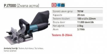 Makita PJ7000 Kenar Freze Zivana Açma