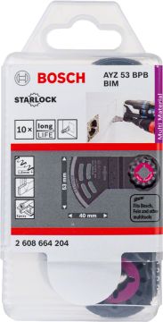 Bosch Aksesuarlar Bosch - Starlock - AYZ 53 BPB - BIM Çoklu Malzeme İçin Daldırmalı ve Yana Kesim Testere Bıçağı 10'lu