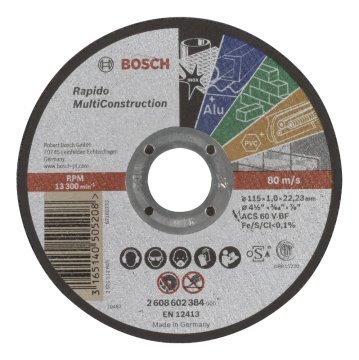 Bosch 115*1,0 mm Rapido MultiConstruction