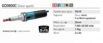 Makita GD0800C Kalıpçı Taşlama