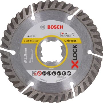 Bosch Aksesuarlar Bosch - X-LOCK - Standard Seri Genel Yapı Malzemeleri İçin Elmas Kesme Diski 115 mm