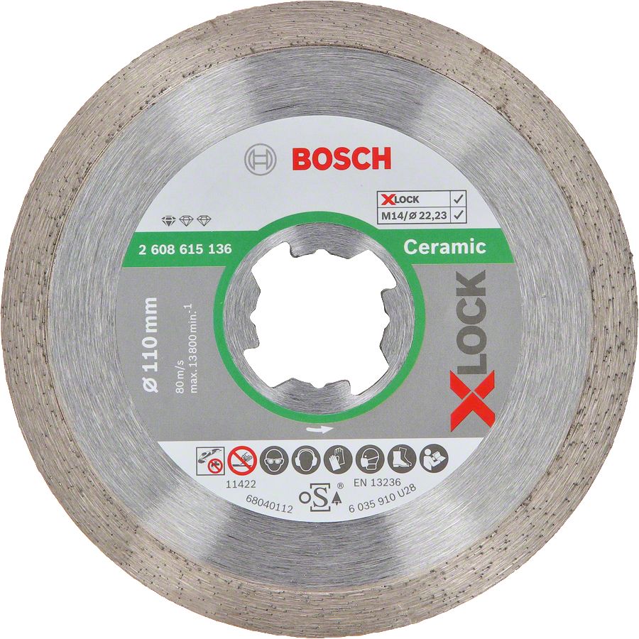 Bosch Aksesuarlar Bosch - X-LOCK - Standard Seri Seramik İçin Elmas Kesme Diski 110 mm