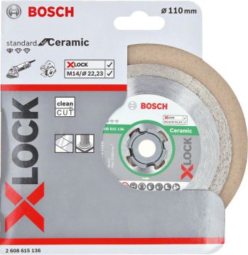 Bosch Aksesuarlar Bosch - X-LOCK - Standard Seri Seramik İçin Elmas Kesme Diski 110 mm