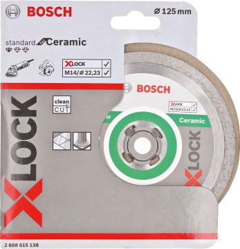 Bosch Aksesuarlar Bosch - X-LOCK - Standard Seri Seramik İçin Elmas Kesme Diski 125 mm