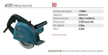 Makita 4131 Metal Kesme