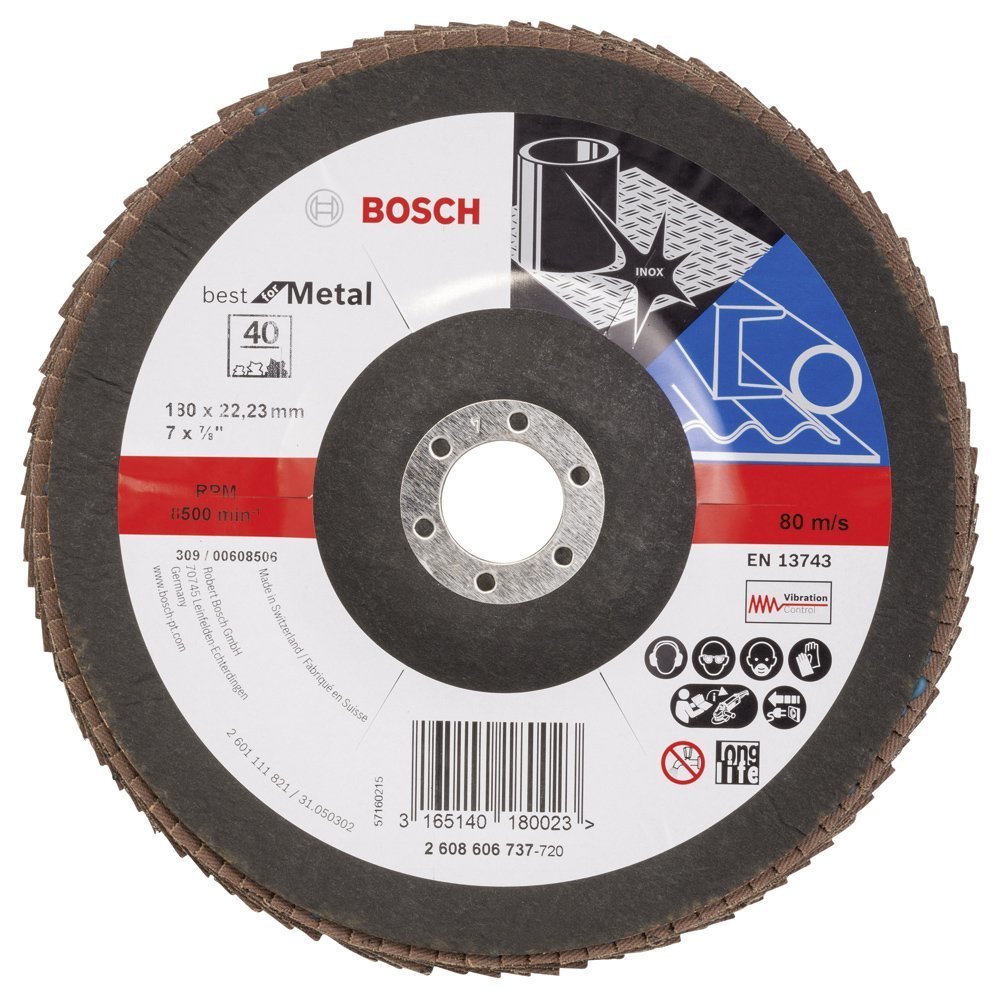 Bosch 180 mm 40 K Best for Metal Flap Disk