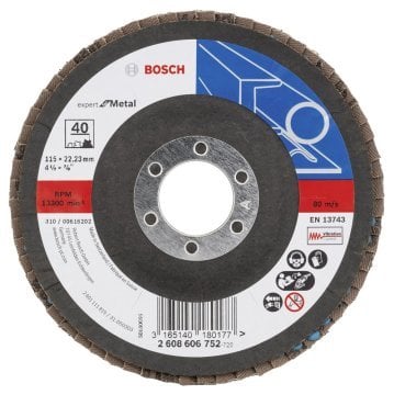 Bosch 115 mm 40 K Expert for Metal Flap Disk