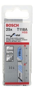 Bosch T 118 A Basic for Metal 25'li