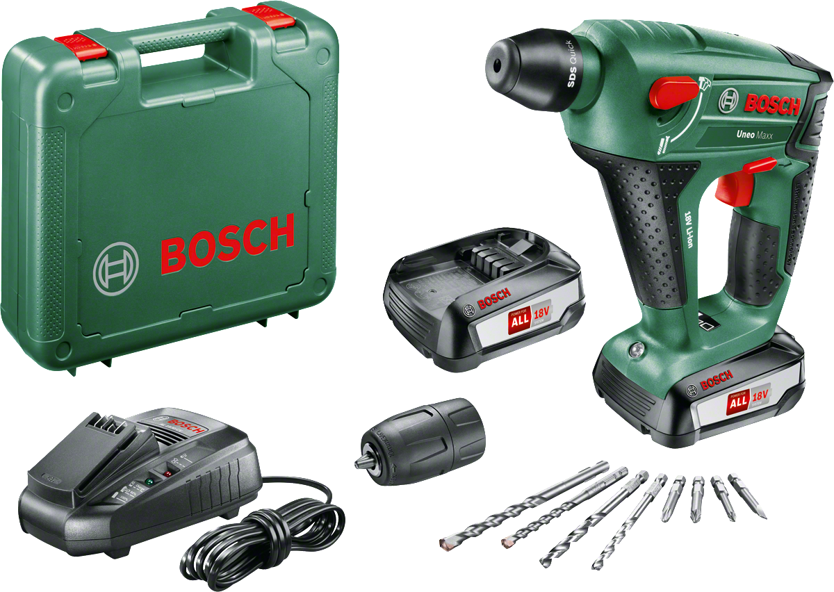 Bosch UNEO MAXX 18 V 2,5 AH Kırıc Delici (Çift Akü)