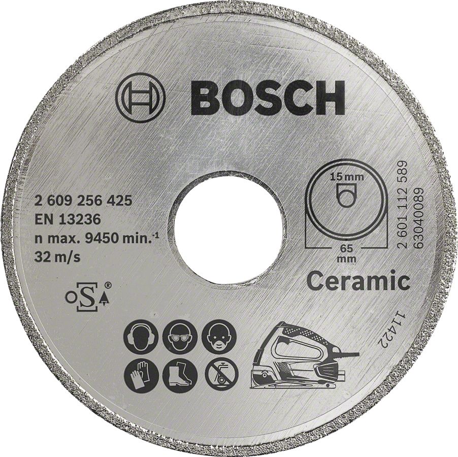 Bosch Aksesuarlar Bosch - Seramik İçin PKS 16 Multi Uyumlu Elmas Kesme Diski 65 x 15mm