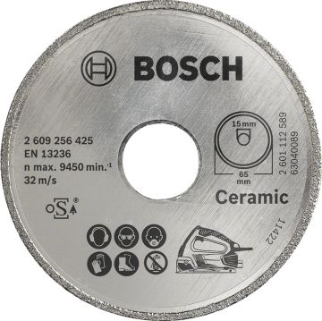 Bosch Aksesuarlar Bosch - Seramik İçin PKS 16 Multi Uyumlu Elmas Kesme Diski 65 x 15mm