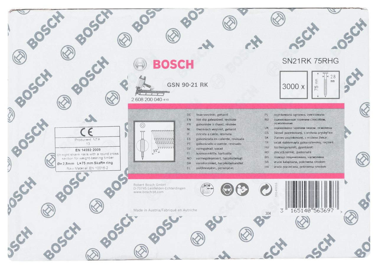 Bosch GSN 90-21DK Çivi  75mm 3000li YivliGalv