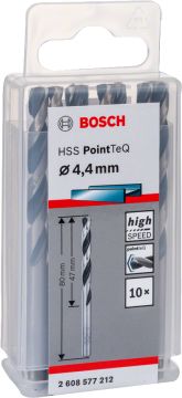 Bosch Aksesuarlar Bosch - HSS-PointeQ Metal Matkap Ucu 4,4 mm 10'lu