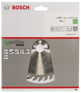 Bosch Optiline Wood 160*20/16 mm 36 Diş