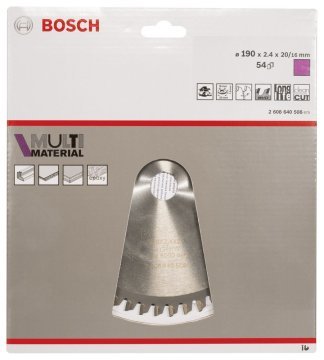 Bosch MultiMaterial 190*20/16 mm 54 Diş