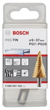 Bosch HSS-TiN 12 kademeli Matkap Ucu PG7-PG29