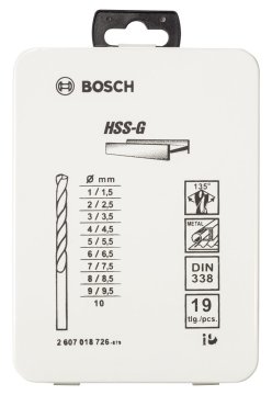Bosch HSS-G Metal Matkap Ucu Seti 19 Parça