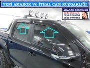 V6-S-1-19 YENİ AMAROK V6 CAM RÜZGARLIĞI İTHAL YENİ AMAROK V6 AKSESUARLARI SGL TUNİNG