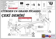 SGL-7303A CİTROEN C4 GRAND PİCASSO ÇEKİ DEMİRİ (7 KOLTUKLU)(2006-...) CİTROEN C4 GRAND PİCASSO