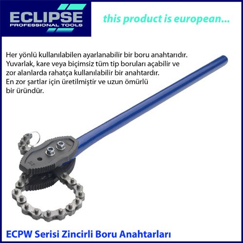 Eclipse ECPW4 Zincirli boru anahtarı 100 mm