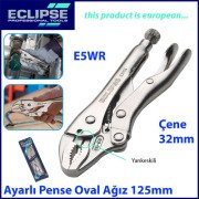 Eclipse E5WR Standart Ayarlı Pense Oval Çene ve Yan keskili 125 mm