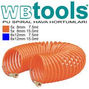WB Tools Spiral Hava Hortumu 1/4 - 5 x 8 Mm - 7.5 Metre