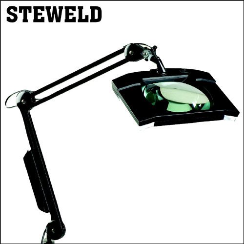 STEWELD 8069-5D ESD Floresanl Işıklı Masa Mengeneli Büyüteç