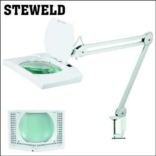 STEWELD 8069 LED-108 3D Led Işıklı Masa Mengeneli Büyütüteç