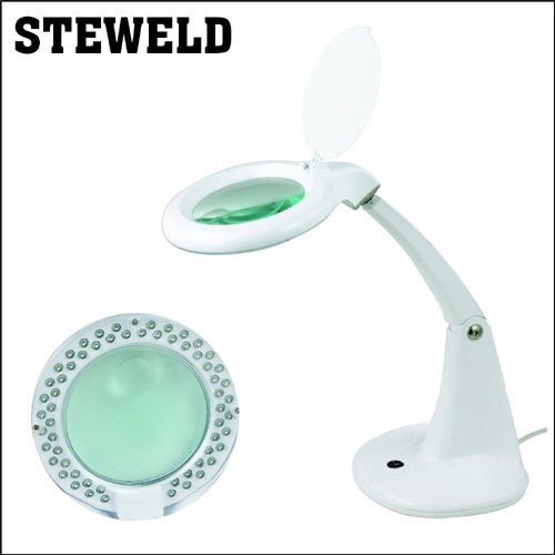 STEWELD 8093 Led-60 3D+12D Led Işıklı Masa Üstü Büyütüteç