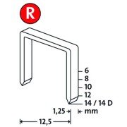 NOVUS R Tip 50/6MM Yassı Zımba Teli 960 lı Paket