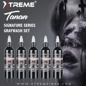 Xtreme Ink Tanan Gray Wash 5 Colors Set 4 oz