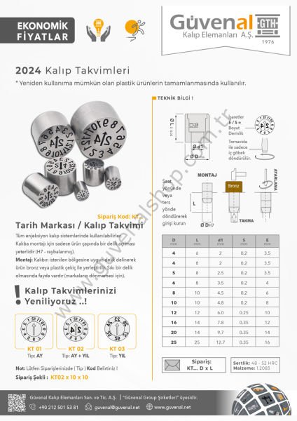 KT Tarih Markası / Kalıp Takvimi