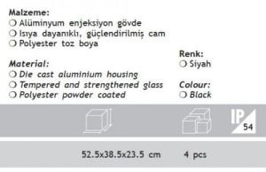 ARMATÜR ÇİM JUPITER JG656 METAL HALİDE G12 70W (BOŞ KASA)