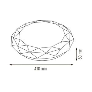 ARMATÜR HOROZ EPSILON-36 TAVAN YUVARLAK DESENLİ 36W 6400K BEYAZ IŞIK